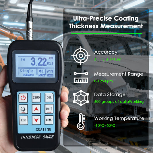 KCT301 Digital Coating Thickness Gauge with Bluetooth Data Transfer