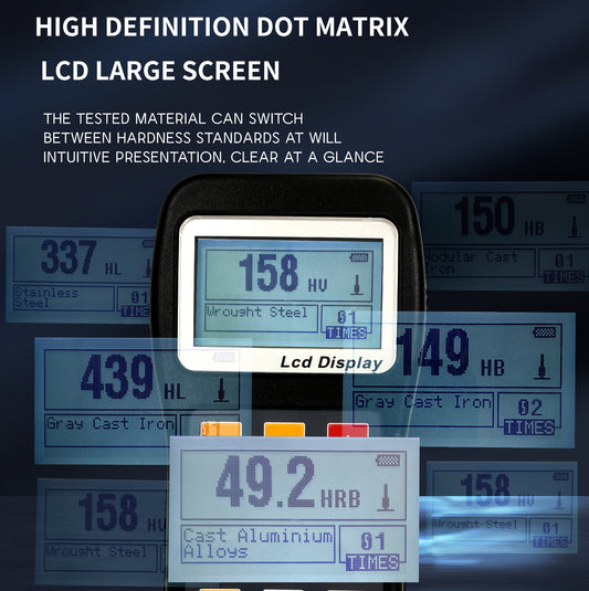 KH180 Portable Leeb Hardness Tester with 360° Testing & 600-Group Memory