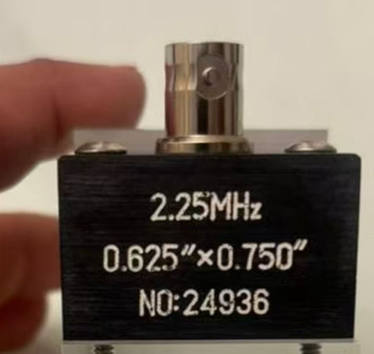 AWS Ultrasonic Flaw Detector Probe, 2.25 MHz, Crystal Size 0.625 × 0.75 inches